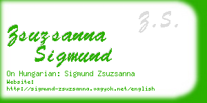 zsuzsanna sigmund business card